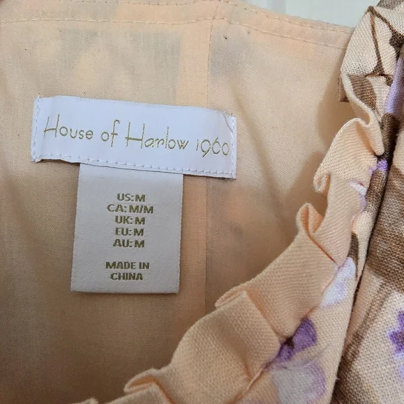 House of Harlow 1960 Floral Cream Dress - Picture 7 of 7